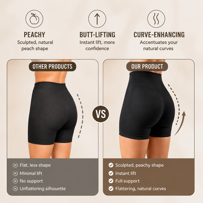 Women's High-Waisted Butt-Lifting Athletic Shorts (4-Pack)