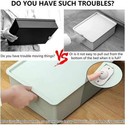 🏠Self-adhesive mini casters that can rotate 360 degrees🏠