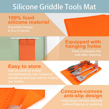 🔥Anti-slip and heat-resistant barbecue tool rack silicone pad🔥