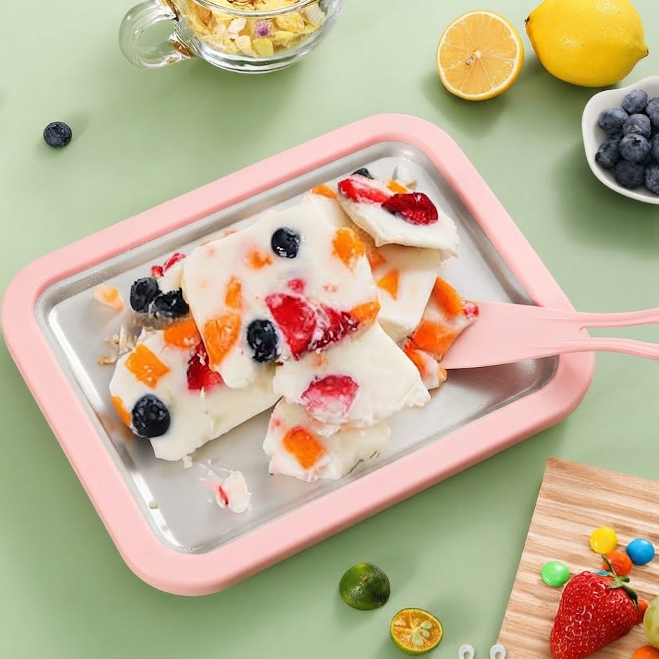 Stainless Steel Fried Ice Maker Machine & Yogurt Pan