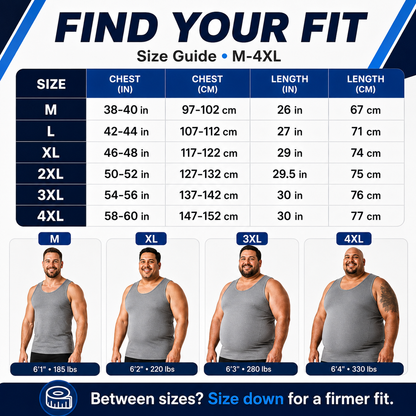 Men's Sleeveless Compression Shirts - Slim Body Shaping Undershirts