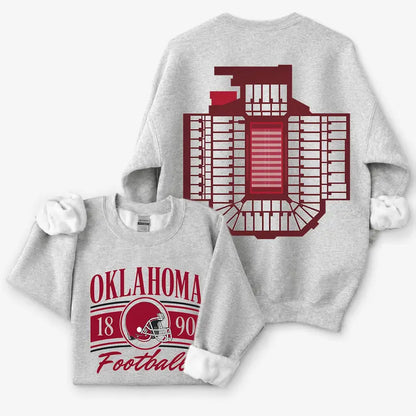 Vintage College Football Ash Grey Sweatshirt