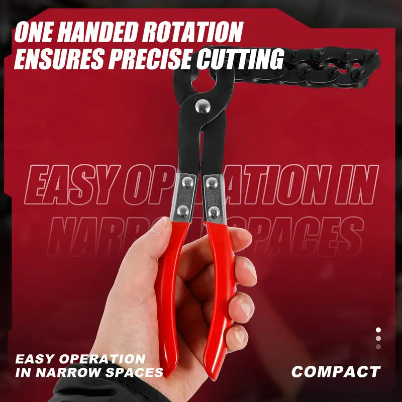 Heavy-Duty Exhaust Pipe Cutter Wrench - Professional Carbon Steel Chain Tubing Tool for Mild Steel, Aluminum & Copper