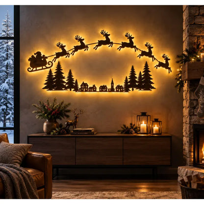 Christmas Reindeer LED Wall Decor