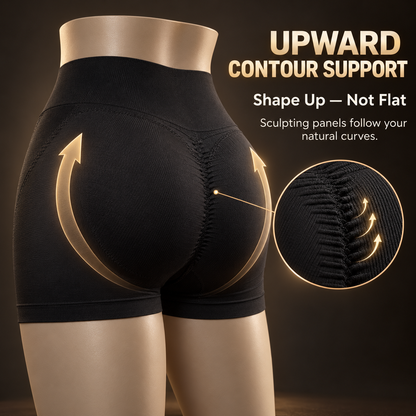 Women’s Seamless High-Waist Shaping Shorts with Butt Lift Support