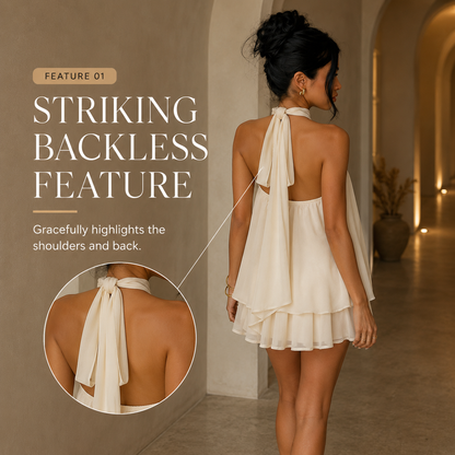 Backless Halter Casual Jumpsuit