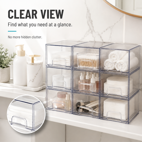 Clear Stackable Storage Drawers