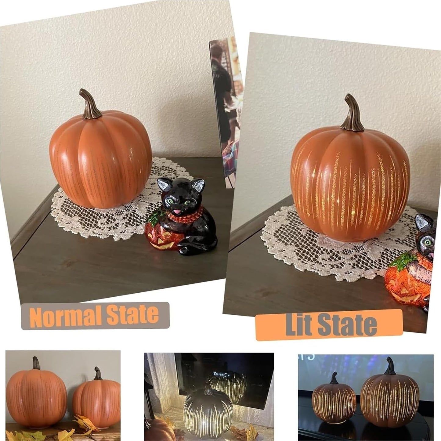 🎃✨ Illuminated Starry Night Pumpkins