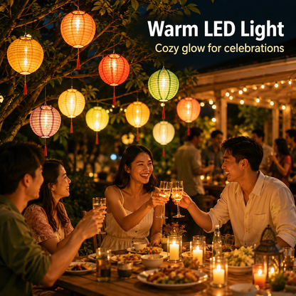 Handcrafted Hollow Paper Lantern Decor（Comes with LED bulbs）