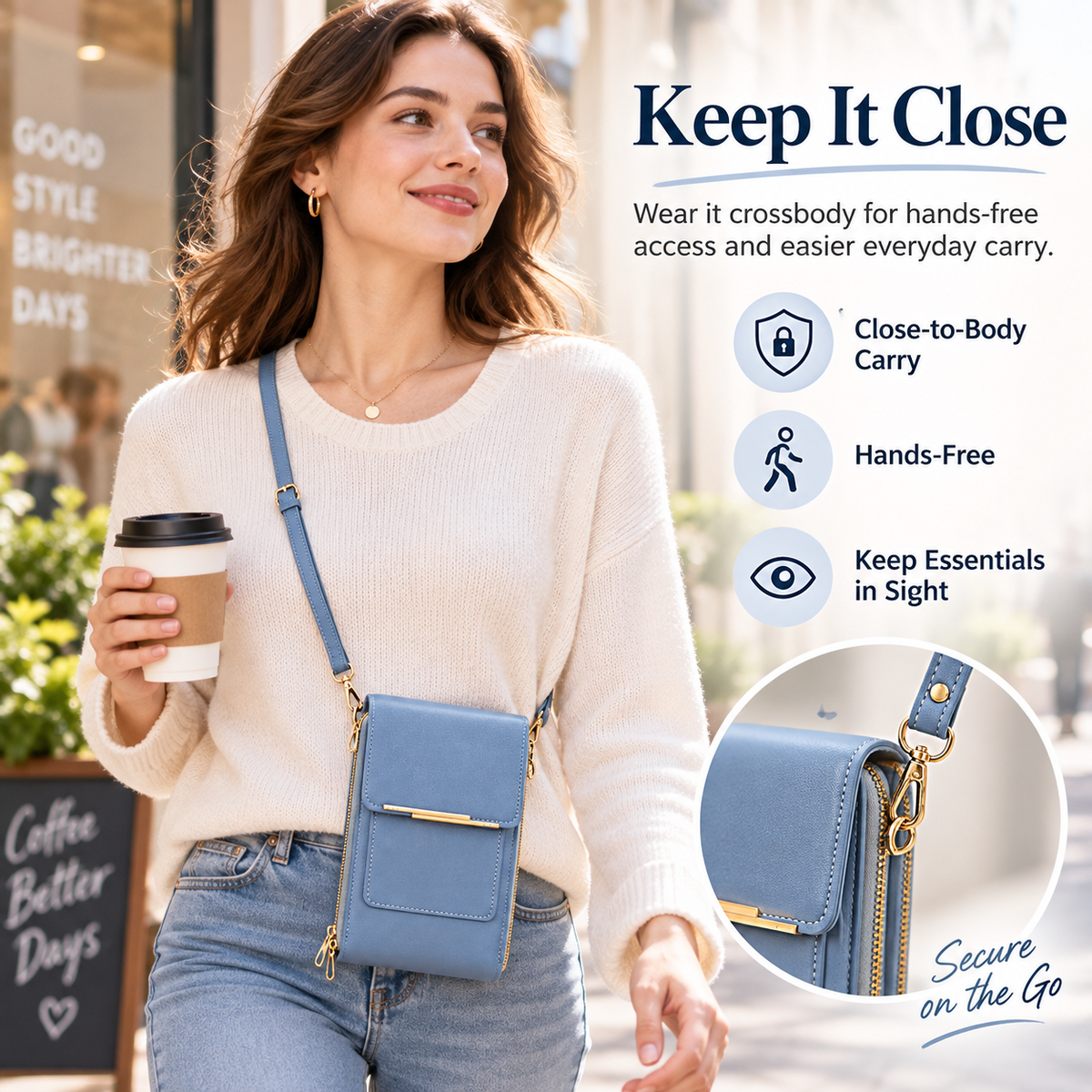 📱Touchscreen Crossbody Phone Bag with Card Slots & Dual Zippers📱