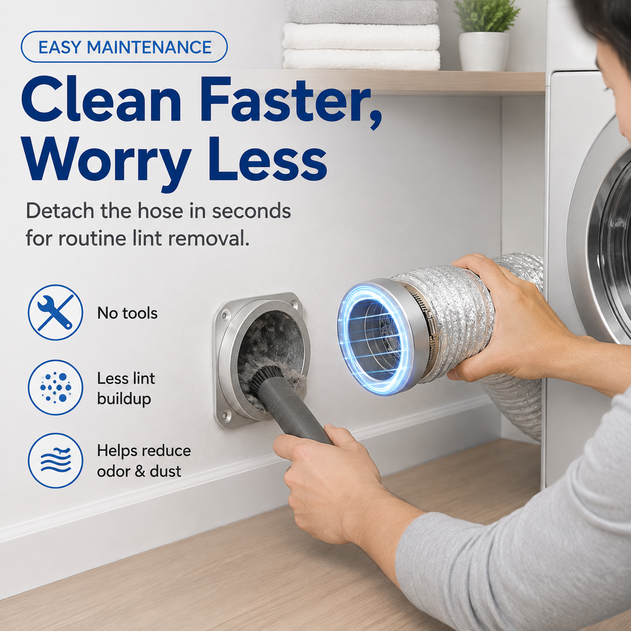 Magnetic Dryer Vent Connector – Quick Connect, Tight Seal