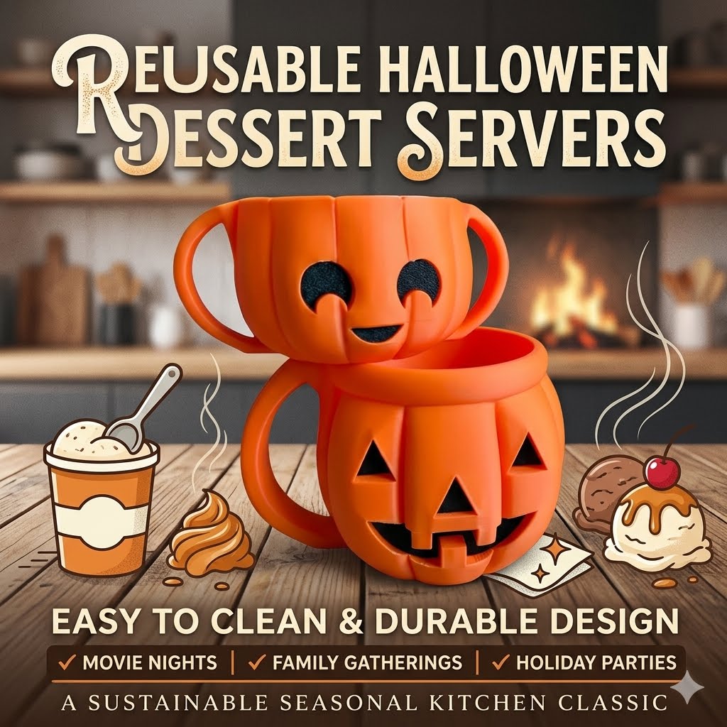 Pumpkin Ice Cream Pint Holder — Keep Hands Warm & Ice Cream Cold
