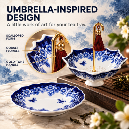 Elegant Umbrella Ceramic Tea Infuser for Refined Loose-Leaf Brewing