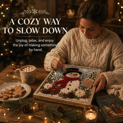 🎄 Christmas Magic: 3D Fabric Poke Art Kit – DIY Holiday Craft & Festive Home Decor