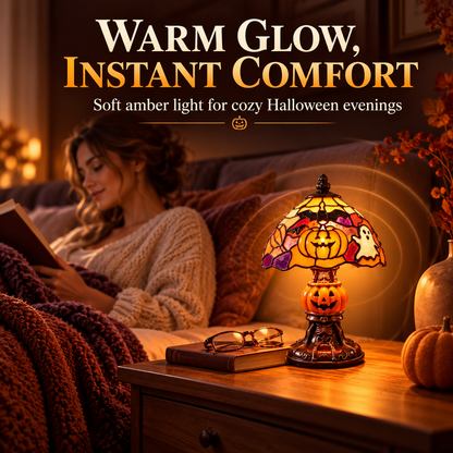🎃Retro Pumpkin Bat Pattern Single Desk Lamp — Vintage Glow Night Light🎃
