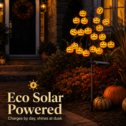Solar Pumpkin Branch Stake Lights (20 LED)