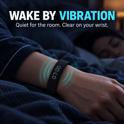 😴Smart Vibration Alarm Wristband for Heavy Sleepers & Activity Tracking😴