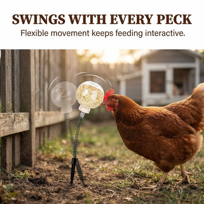 Interactive Swinging Chicken Feeder Toy