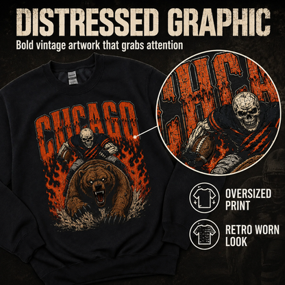 Vintage Football Graphic Crewneck Sweatshirt
