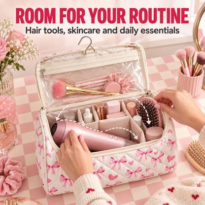 Handcrafted Hair Dryer & Makeup Organizer for Effortless Travel
