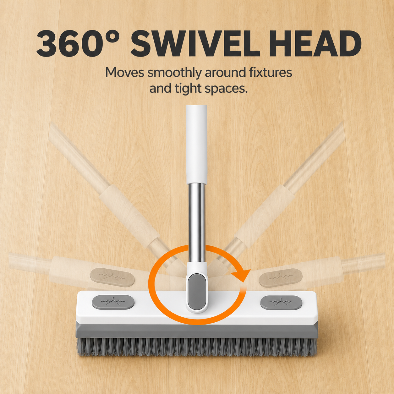 360° Rotating V-Shaped Grout Brush for Effortless Multi-Surface Deep Cleaning