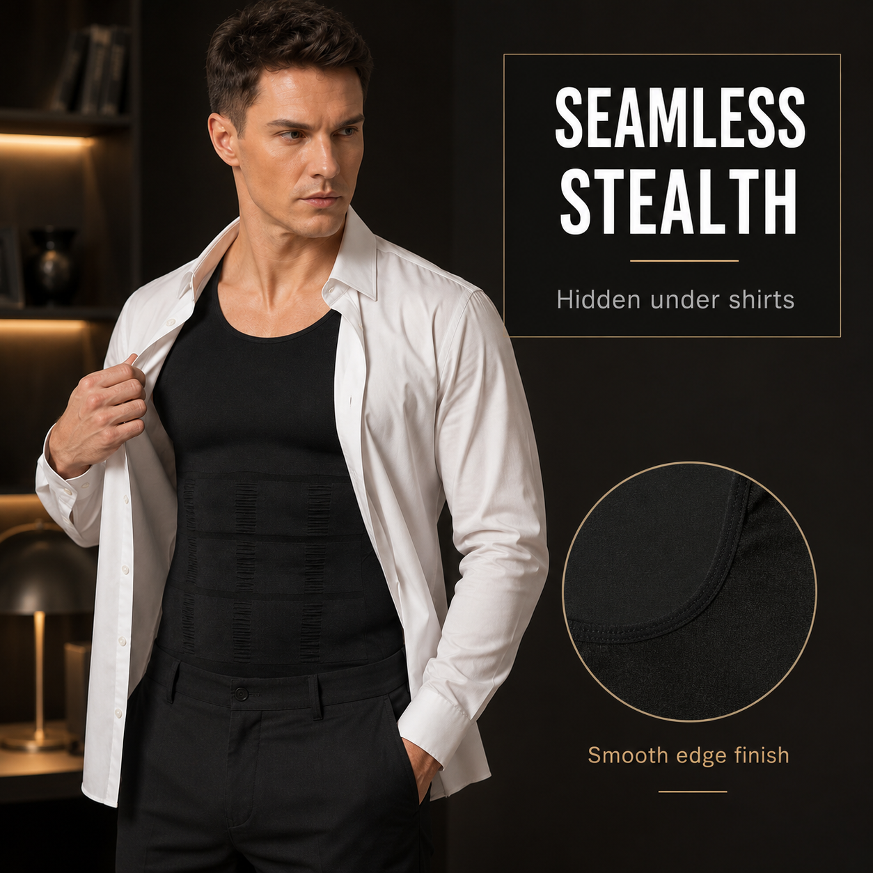 Instant Slimming: Men's Chest & Belly Compression Shaping Vest