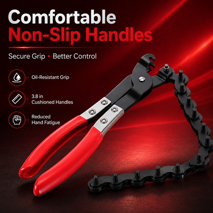 Heavy-Duty Exhaust Pipe Cutter Wrench - Professional Carbon Steel Chain Tubing Tool for Mild Steel, Aluminum & Copper