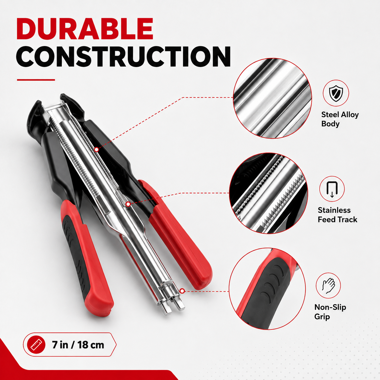 Auto-Feed Hog Ring Pliers for Wire Mesh, Cages & Fencing