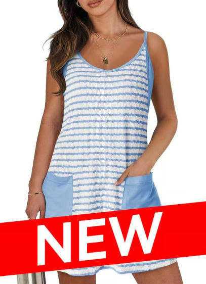 🏆 60K+ SOLD!⚡ 💥Women's Summer Sleeveless Mini Dress Set