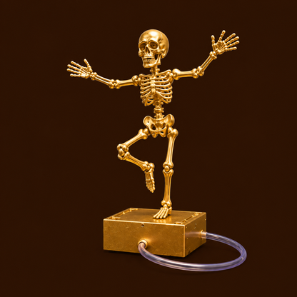 Dancing Skeleton Bubble Aquarium Ornament