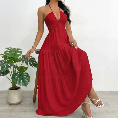 Women's Plain Dress, Summer Clothes Women, Casual Basic Loose Fit Sleeveless Dress for Beach Holiday Vacation