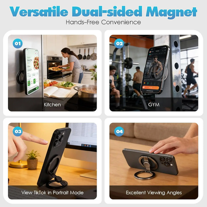 Ultra-Slim Magnetic Phone Grip Stand & Fidget Spinner – 360° Rotating
