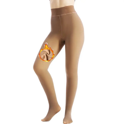 Women’s Fleece-Lined Fake Sheer Thermal Tights