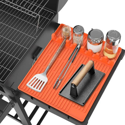🌞Summer Sale 49% OFF🍖Silicone BBQ Side Shelf Mat — Keep Tools Clean & Close