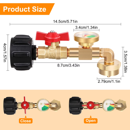 🔥Propane Refill Adapter with Valve & Gauge🔥