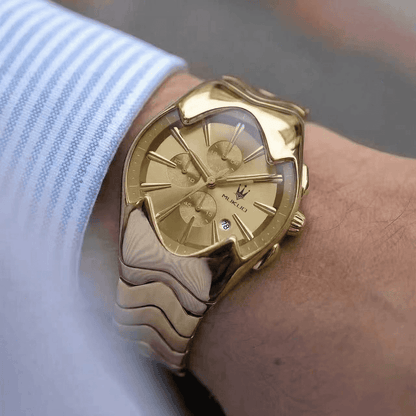 Future-Form Wave-Link Chronograph Watch