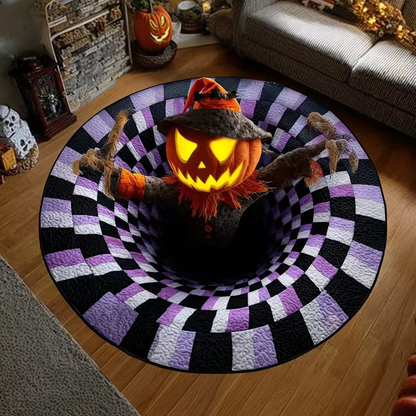 3D Skeleton Swirl Quilted Illusion Carpet
