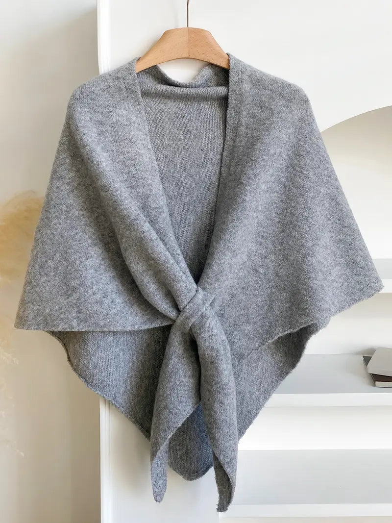 Women's Triangle Knit Shawl One Simple Layer, Endless Outfit Possibilities