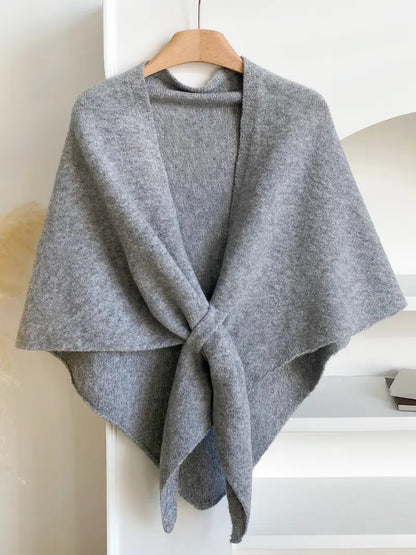 Women's Triangle Knit Shawl One Simple Layer, Endless Outfit Possibilities
