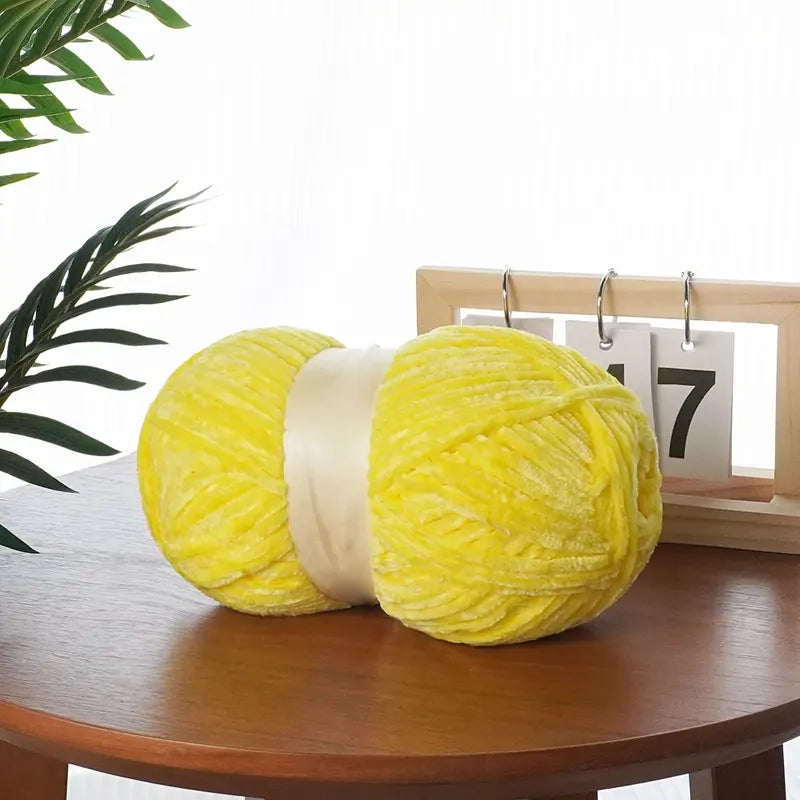 Chunky Chenille Velvet Yarn for DIY Crochet &amp; Knitting