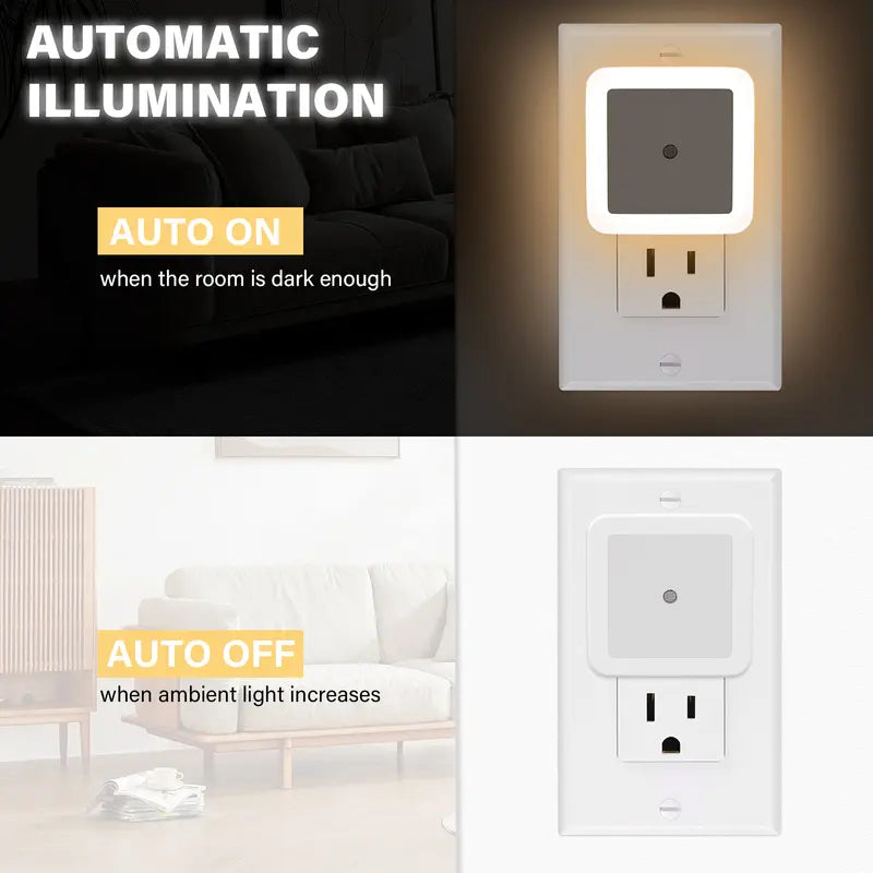 Bamafrontierma™ Night Lights Plug into Wall-Auto-On/Off