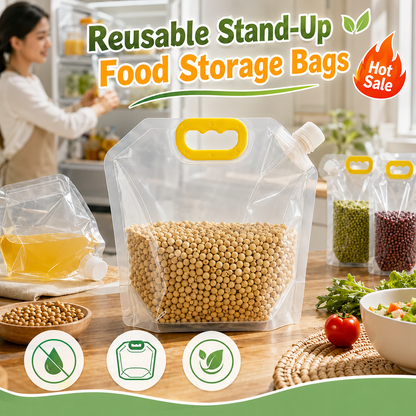 Reusable Airtight Food Storage Bags – Space-Saving Pantry Organizer
