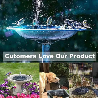 🔥Hot Sale 49% OFF🎁☀️Solar Fountain, Solar Powered Bird Bath Fountain Pump with 4 Nozzles 1.4W Solar Panel Kit Water Pump, Outdoor Watering Submersible Pump for Pond, Pool, Garden, Fish Tank🌊✨