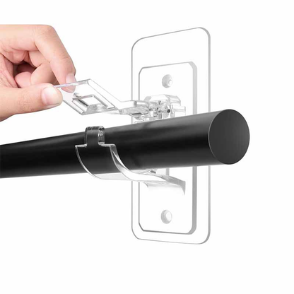 No-Drill Self-Adhesive Rod Holders for Curtains, Towel Bars, Closet Rods & More