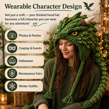 Fantasy Hood Hat DIY Crochet Kit Series
