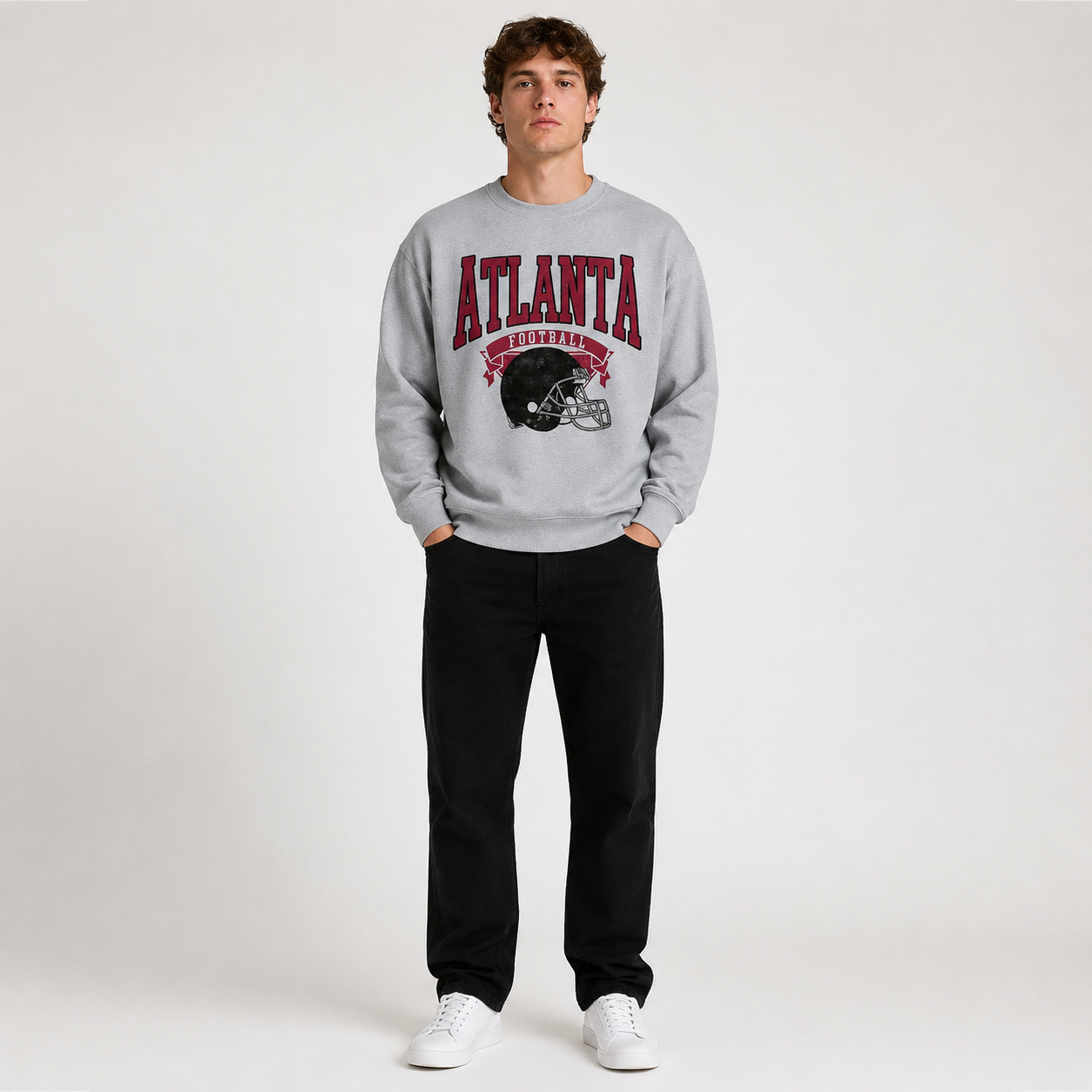 Vintage U.S. City Graphic Oversized Sweatshirt