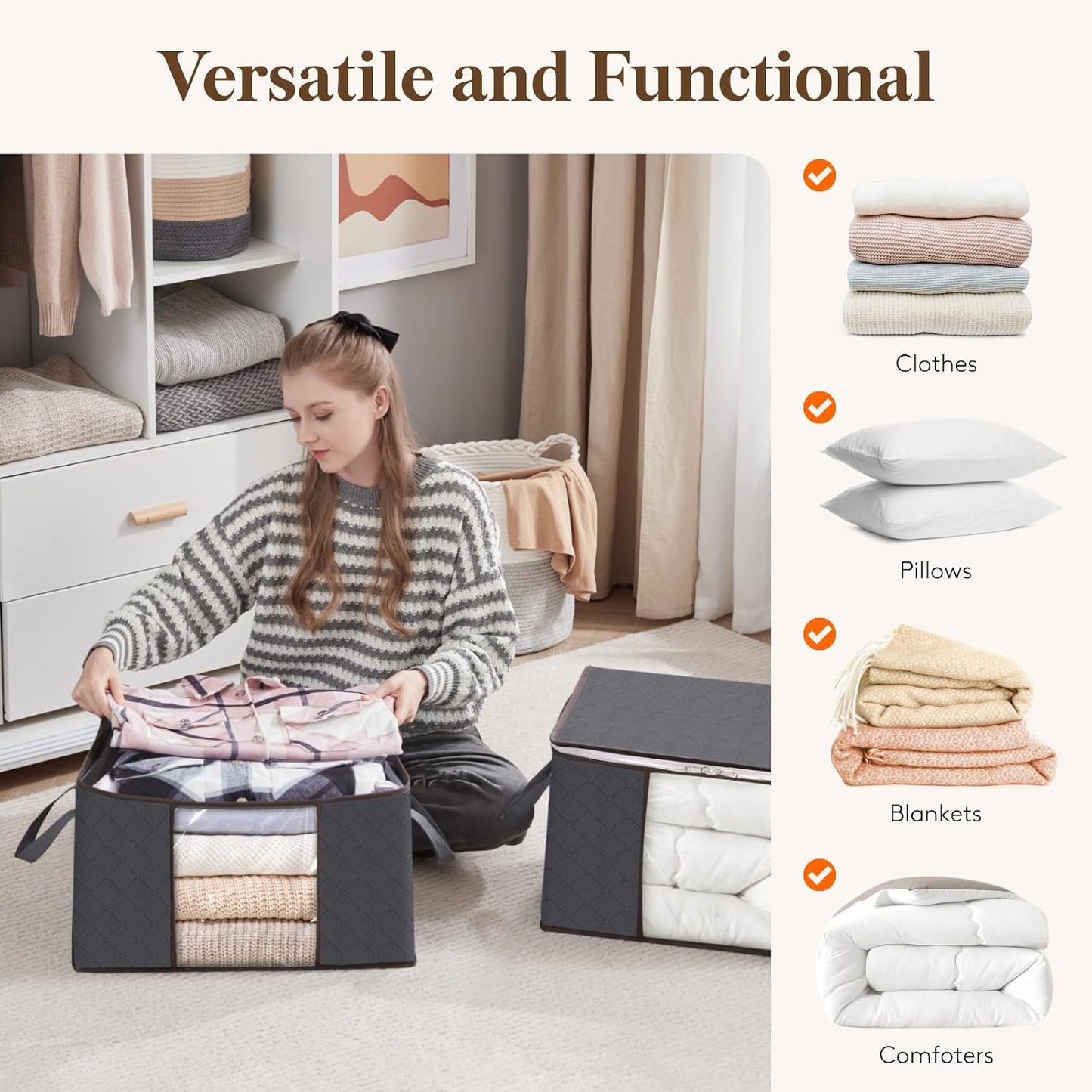📦️ Large Dustproof Storage Box with Handle & Stackable Design 📦️