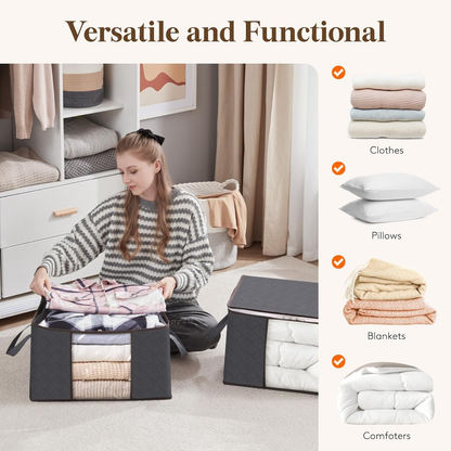 📦️ Large Dustproof Storage Box with Handle & Stackable Design 📦️