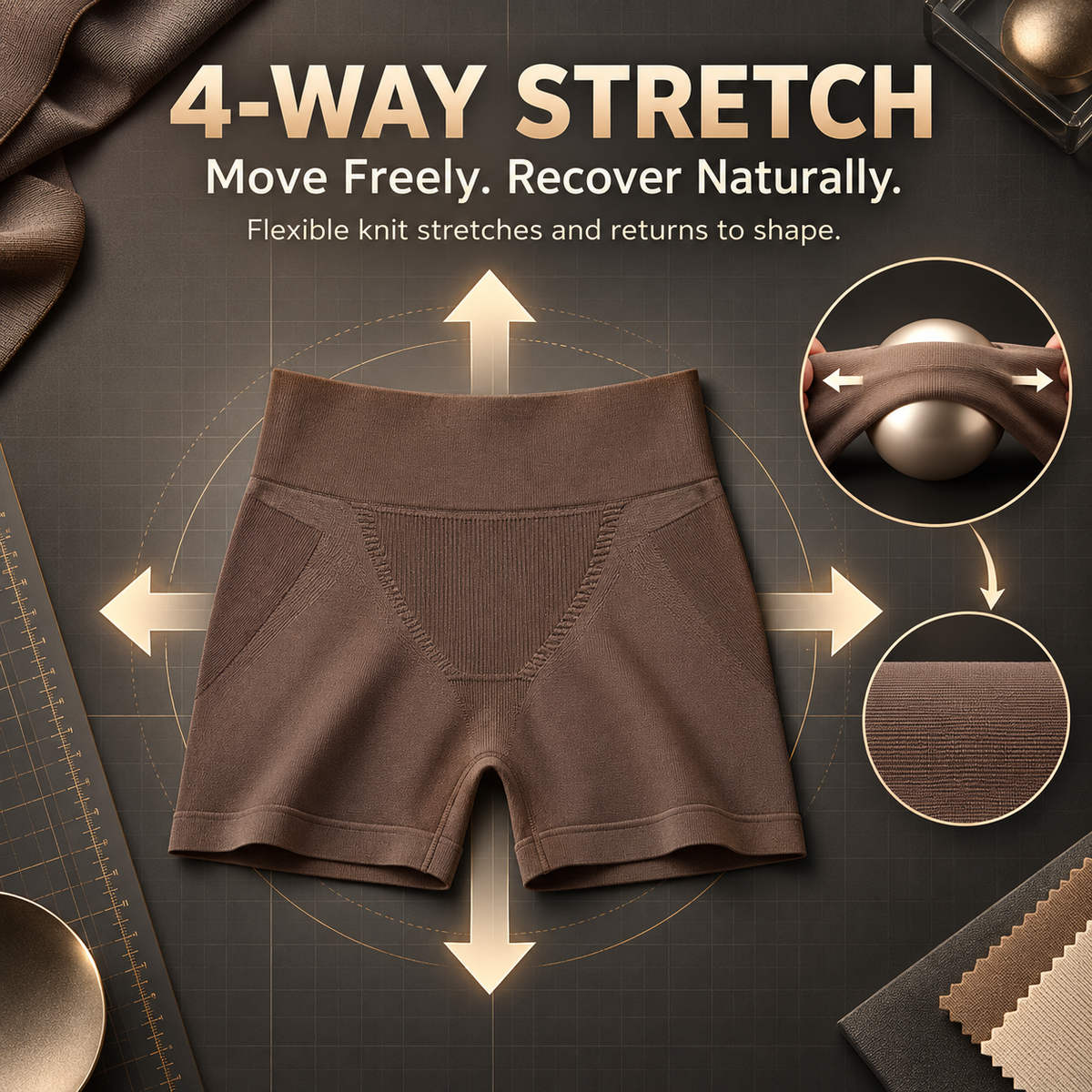 Women’s Seamless High-Waist Shaping Shorts with Butt Lift Support