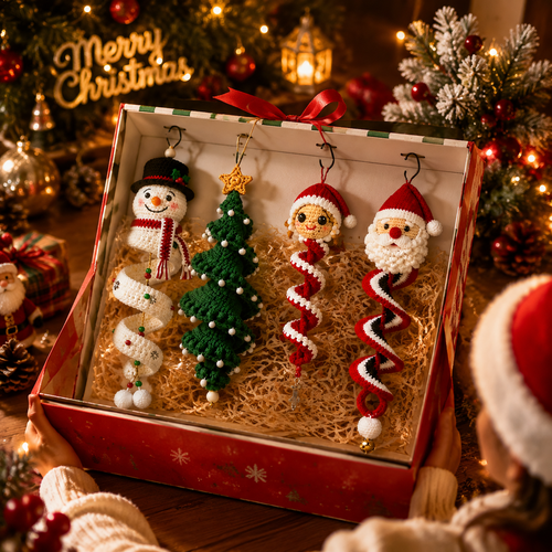 🎄 Handmade Christmas Crochet Ornament Kit - The Perfect DIY Holiday Gift & Decoration 🎅